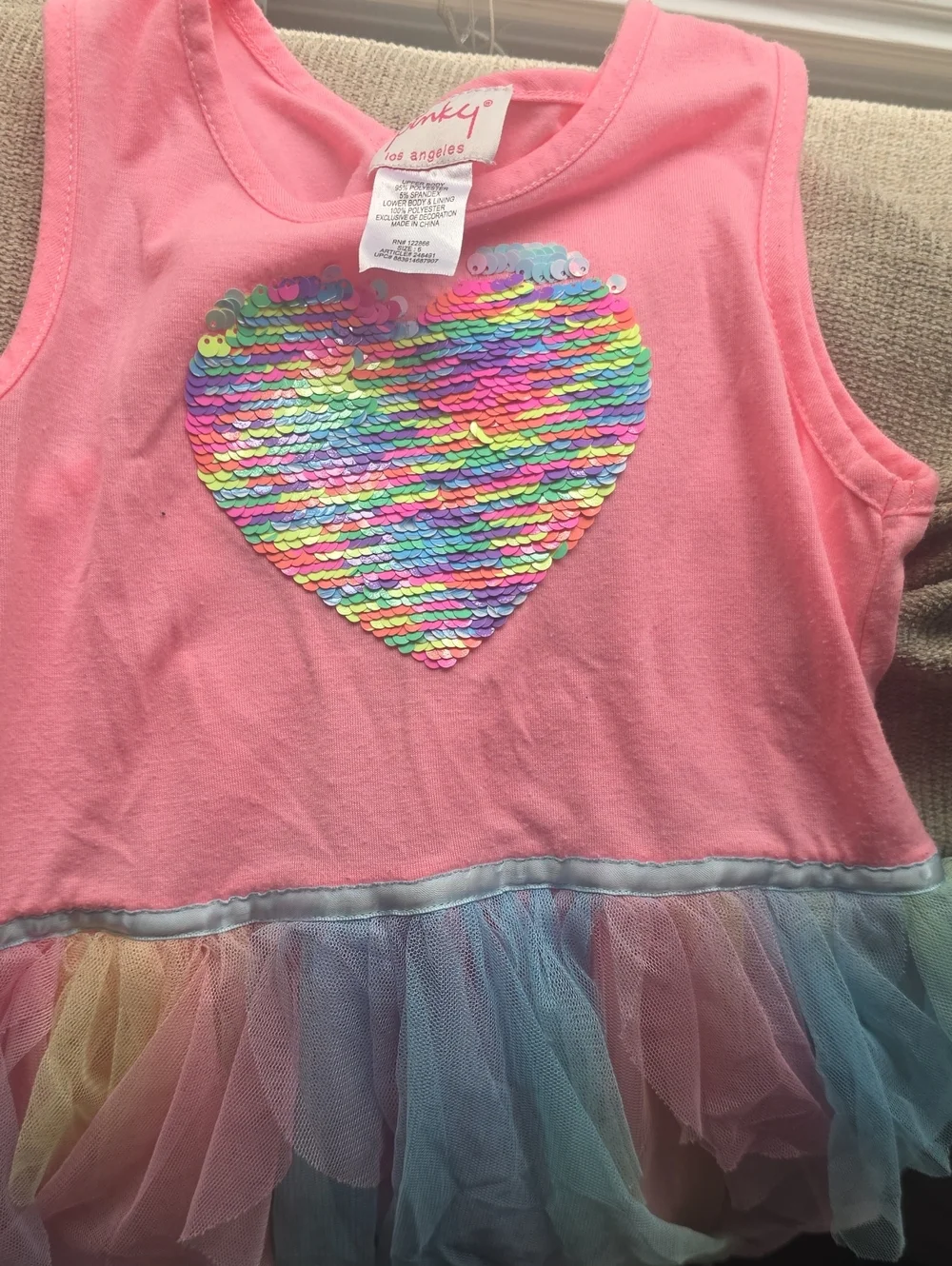 Kids/Girls Tulle Flower & Heart Costume Dress Set 2 Dresses Size 6